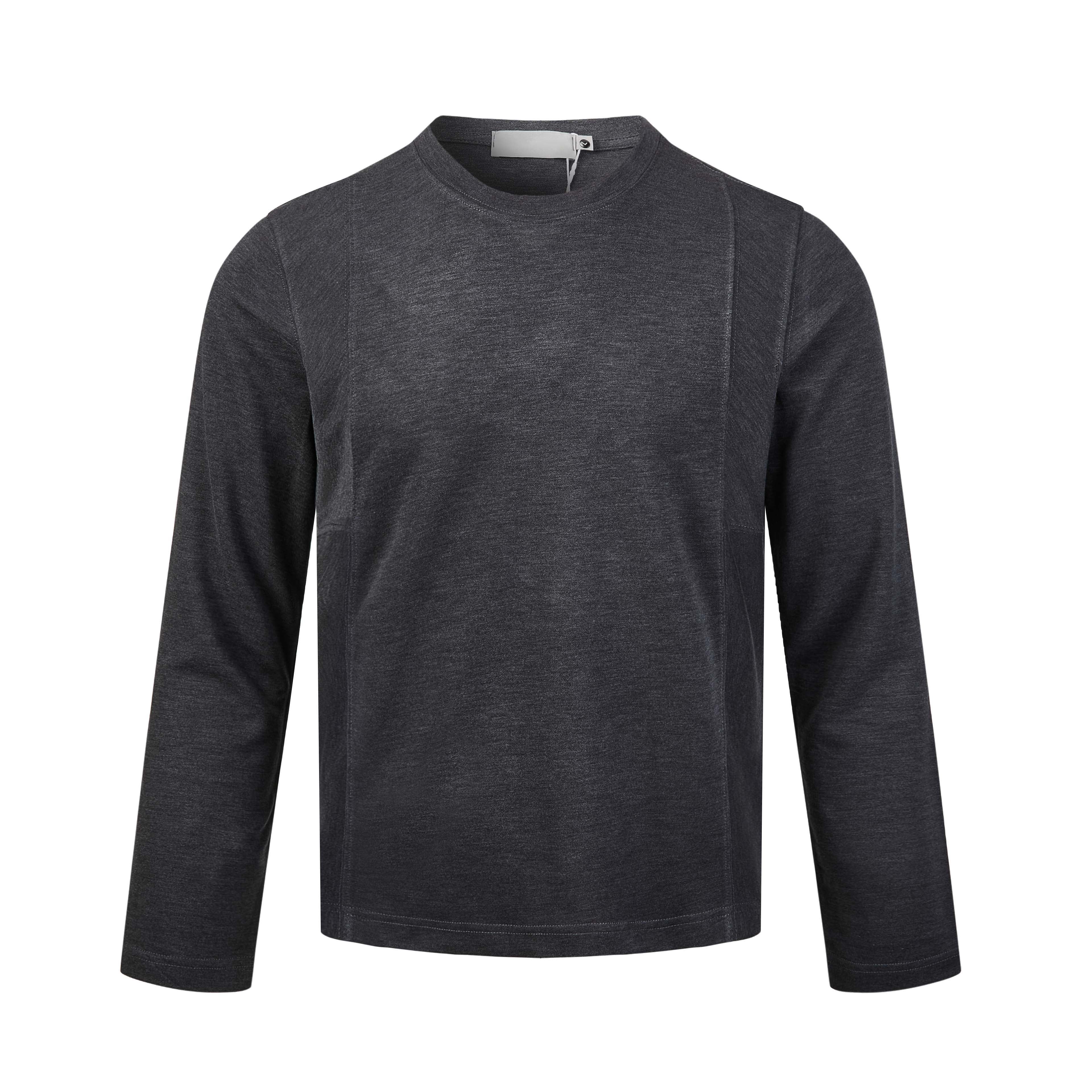 MADWITCH PANEL-CUT TEXTURED CREWNECK T-SHIRT #2605TX7056