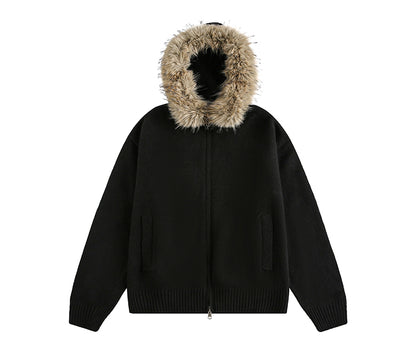 MADWITCH UNISEX FUR-TRIMMED CASUAL COAT #6273