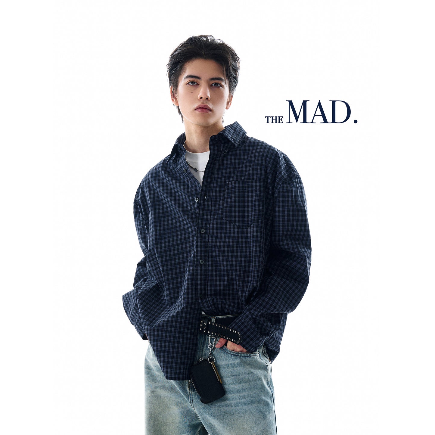 MADWITCH CASUAL PLAID SHIRT #G1100