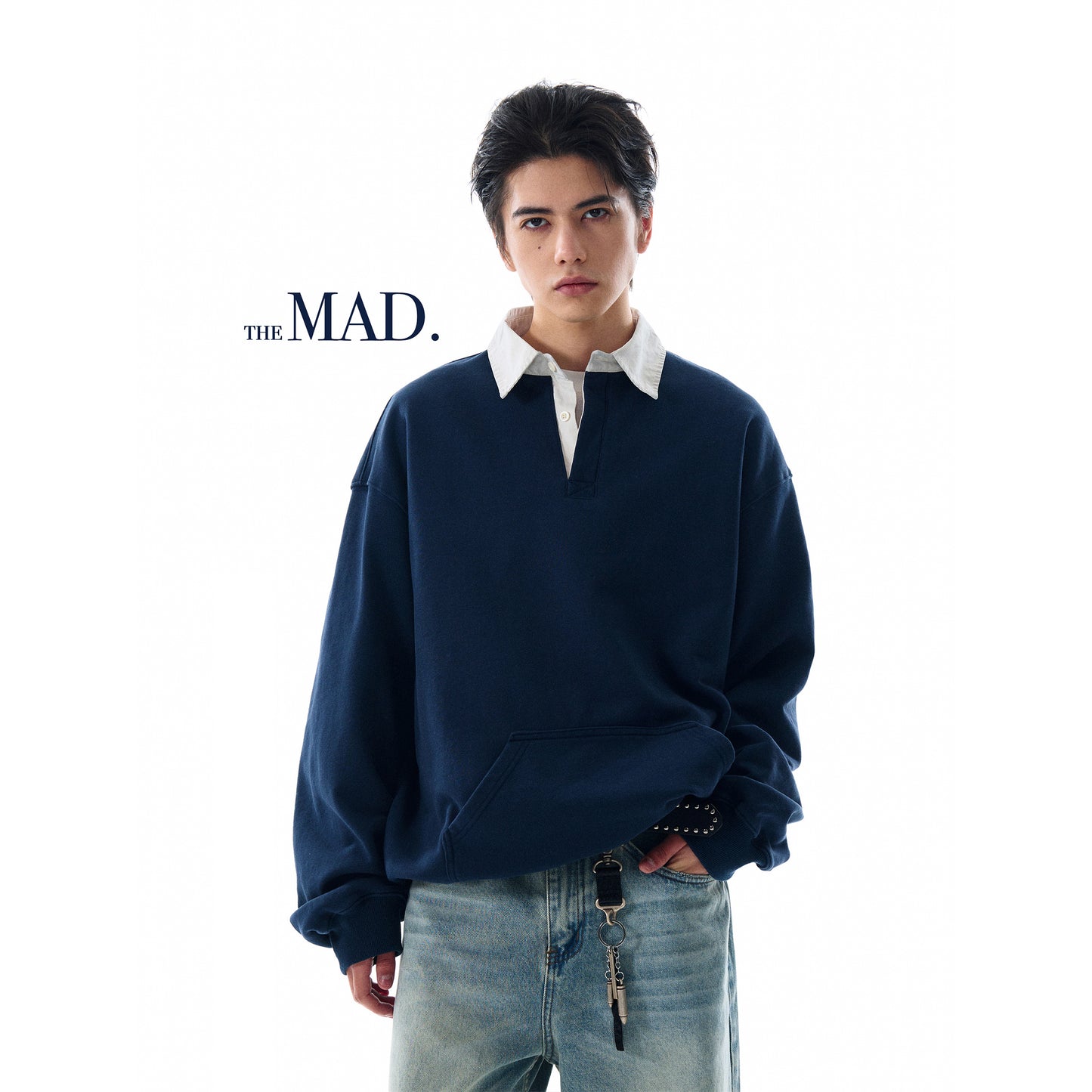 MADWITCH SPRING VINTAGE POLO SWEATSHIRT #RH180