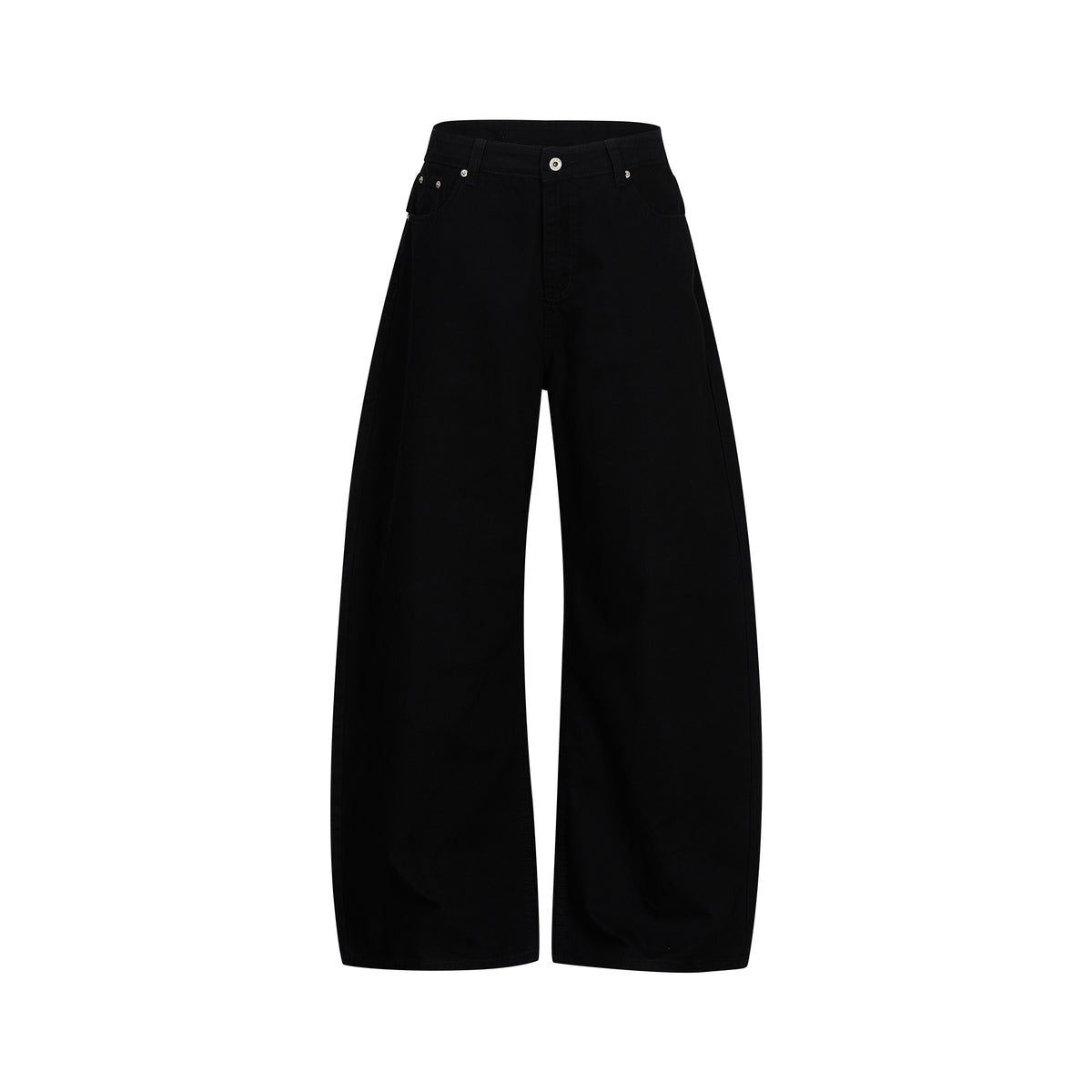 MADWITCH CURVED-LEG WASHED LACE-BACK TROUSERS #K7386
