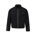 MADWITCH WASHED DISTRESSED COLLARED CROPPED DENIM JACKET #DY3016