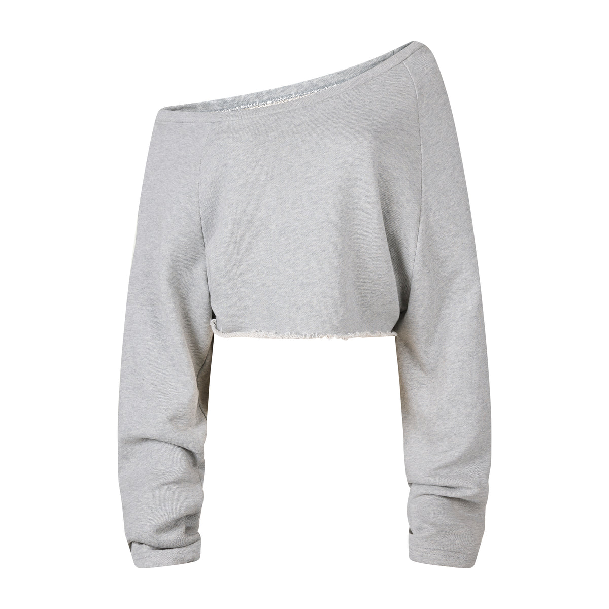 MADWITCH RAW-HEM ONE-SHOULDER CROPPED SWEATSHIRT #G2026114