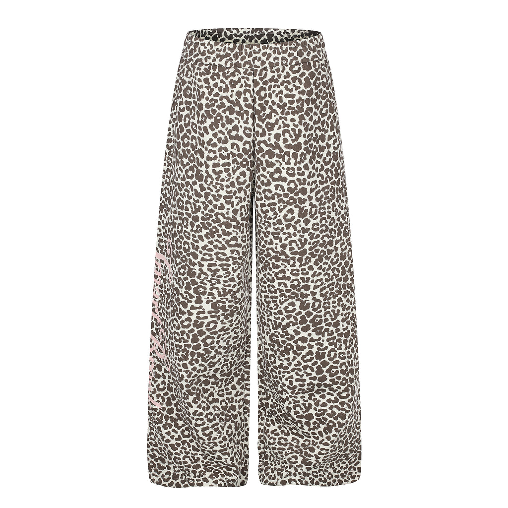 MADWITCH GRAPHIC-PRINT LEOPARD WIDE-LEG LOUNGE PANTS #C1070