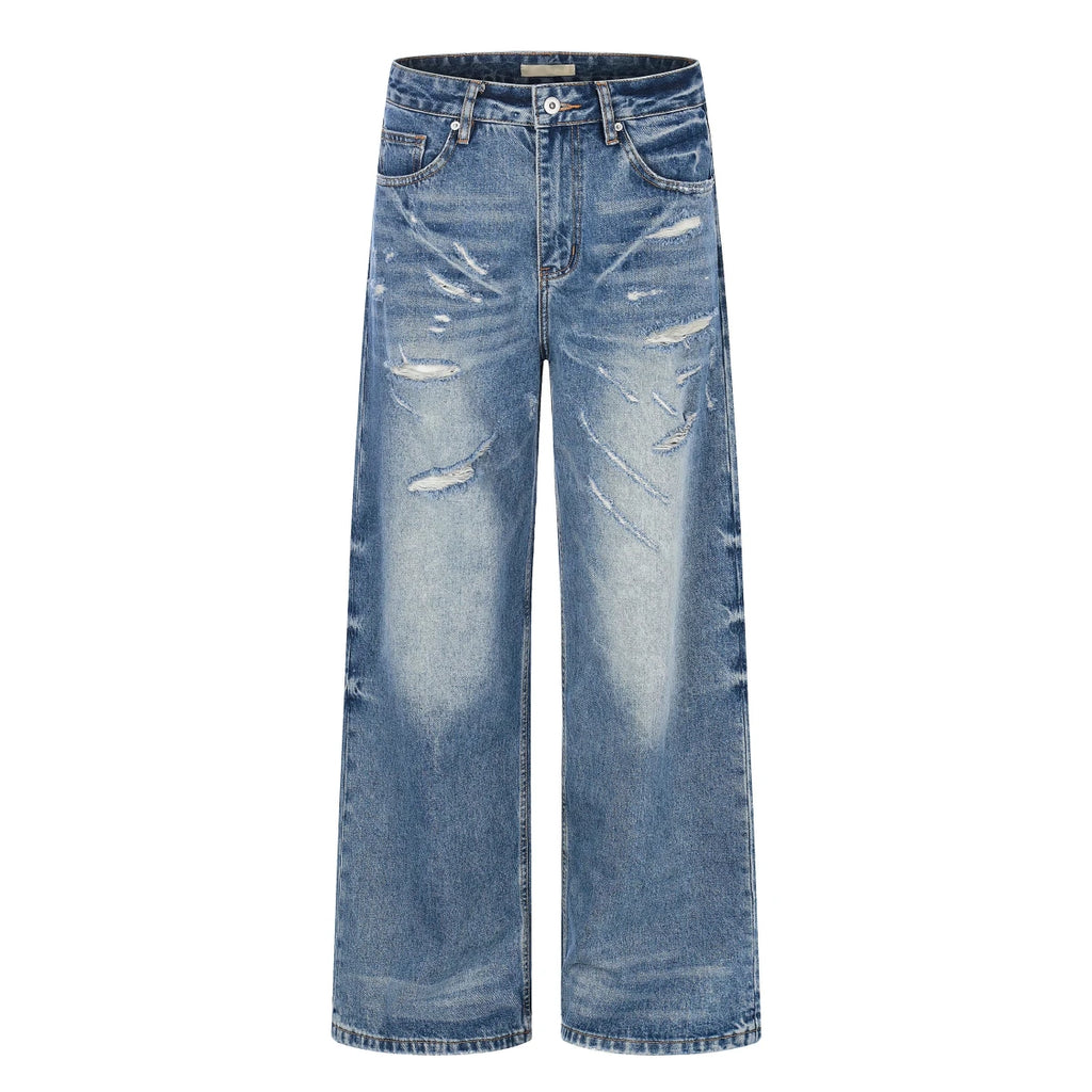 MADWITCH VINTAGE DISTRESSED LOOSE JEANS CK5609 - MadWitch Store
