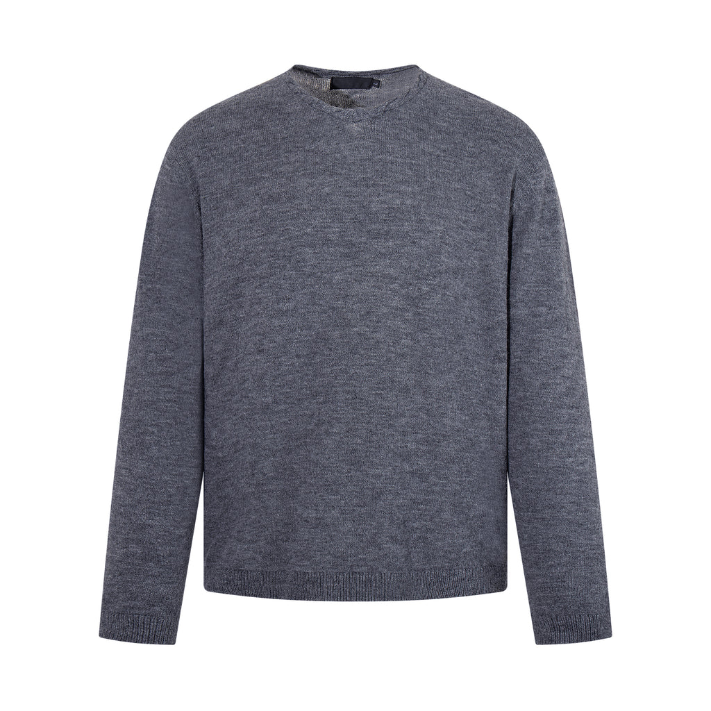 MADWITCH SLOUCHY ROLLED-EDGE V-NECK SWEATER #AW26831