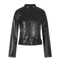 MADWITCH BELTED CROPPED FAUX-LEATHER BIKER JACKET #CW1383N