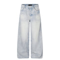 MADWITCH VINTAGE WASHED DRAPED WIDE-LEG JEANS #BKJ7102