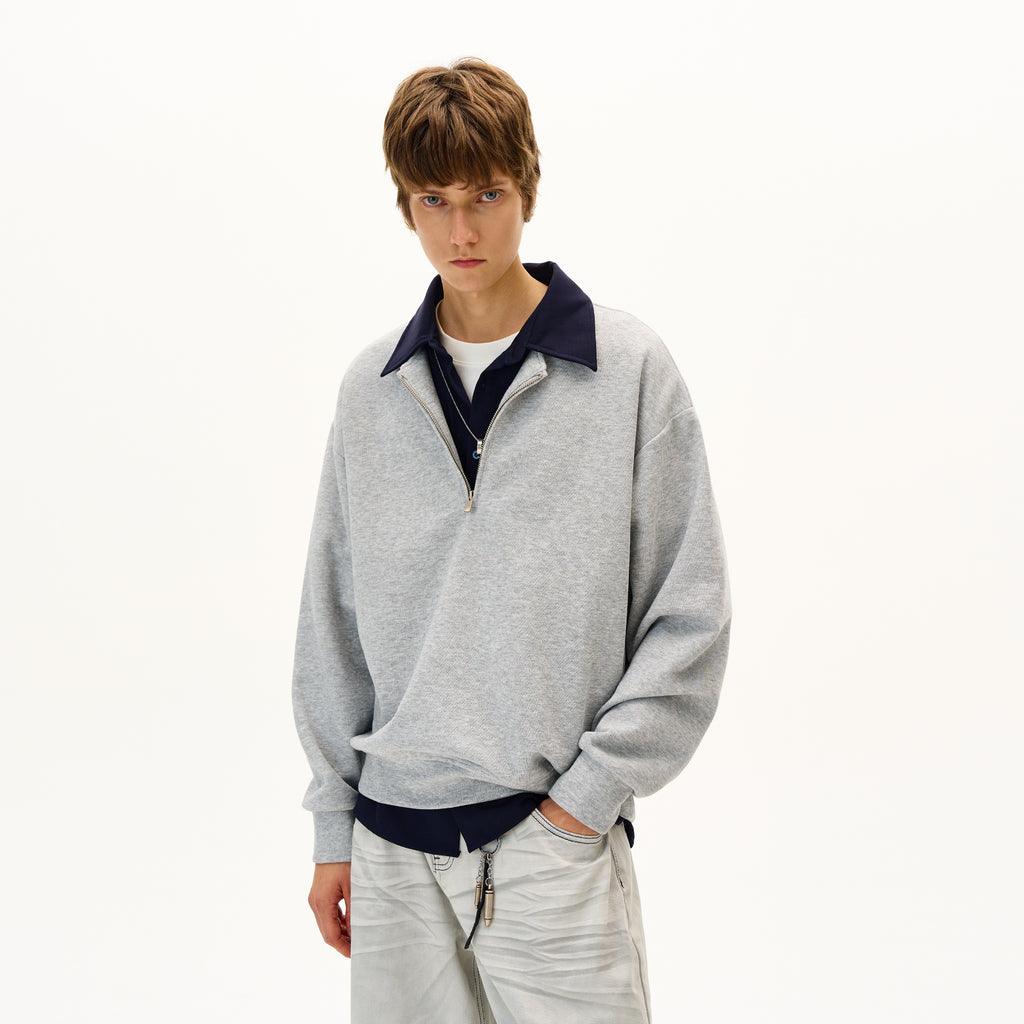 MADWITCH CASUAL PANELED SWEATSHIRT #C329Q25