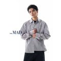 MADWITCH STRIPED LONG SHIRT #RC158