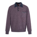 MADWITCH MARLED CONTRAST-COLLAR POLO SWEATER #AW26823