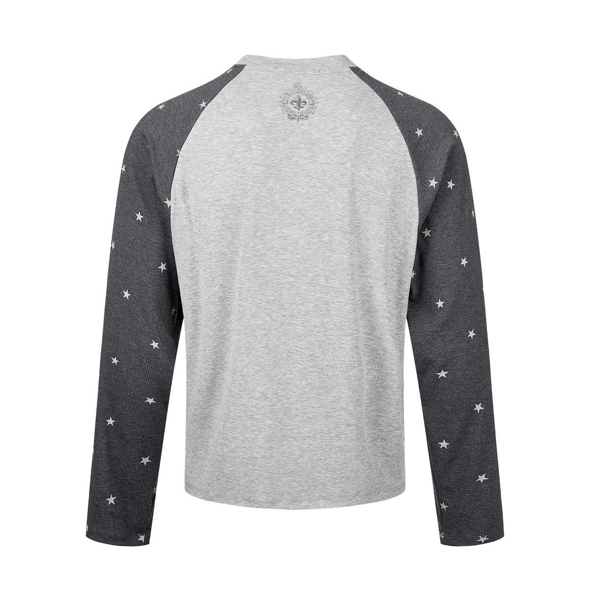 MADWITCH STAR-PRINT COLOR-BLOCK RAGLAN HENLEY TEE #2607TX5113