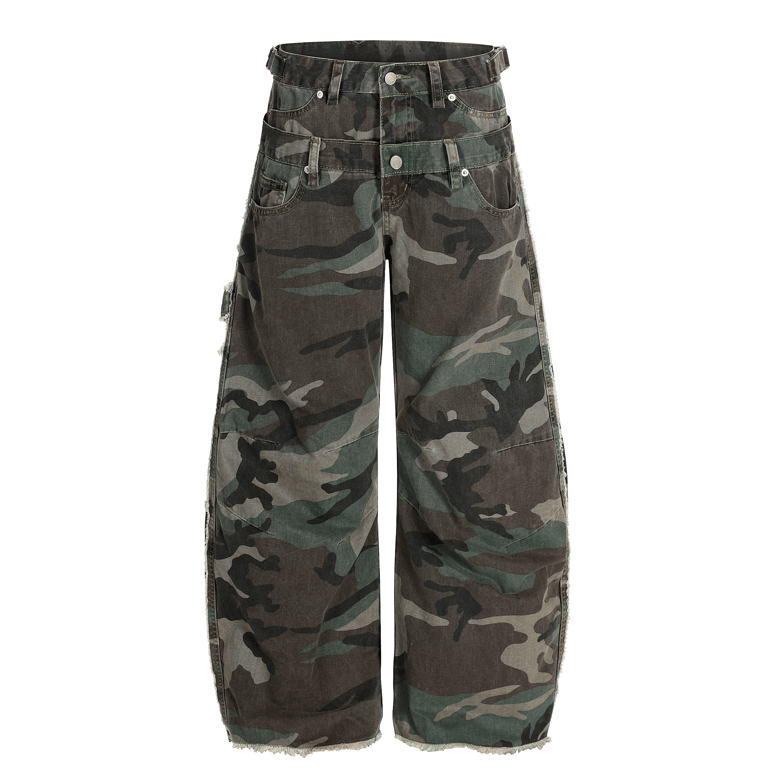 MADWITCH DESIGN CAMO CARGO PANTS #G6841
