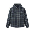 MADWITCH HOODED PLAID SHIRT JACKET #N2089