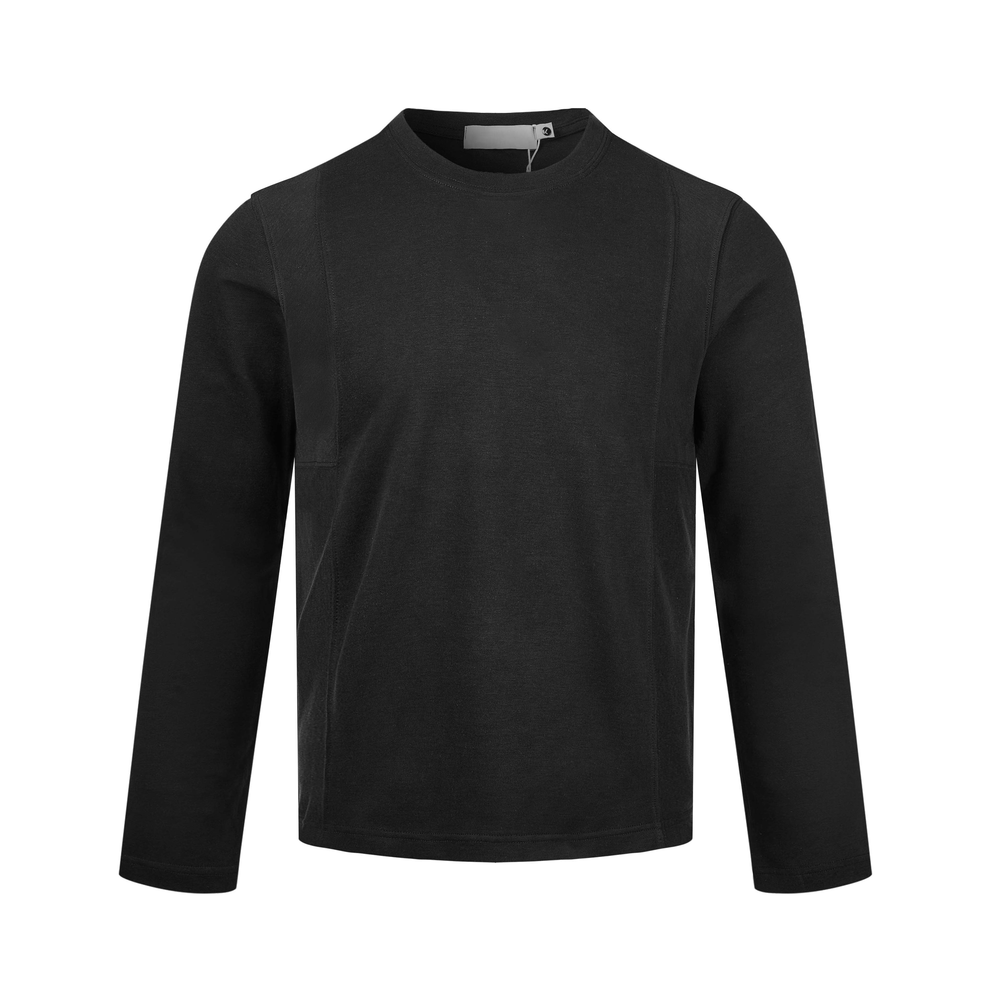 MADWITCH PANEL-CUT TEXTURED CREWNECK T-SHIRT #2605TX7056