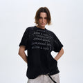 MADWITCH GRADIENT LETTER PRINT T-SHIRT #MD4150