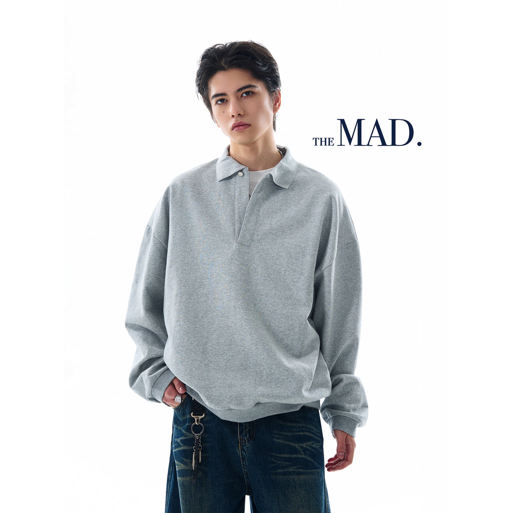 MADWITCH TURN-DOWN COLLAR VERSATILE TOP #0198