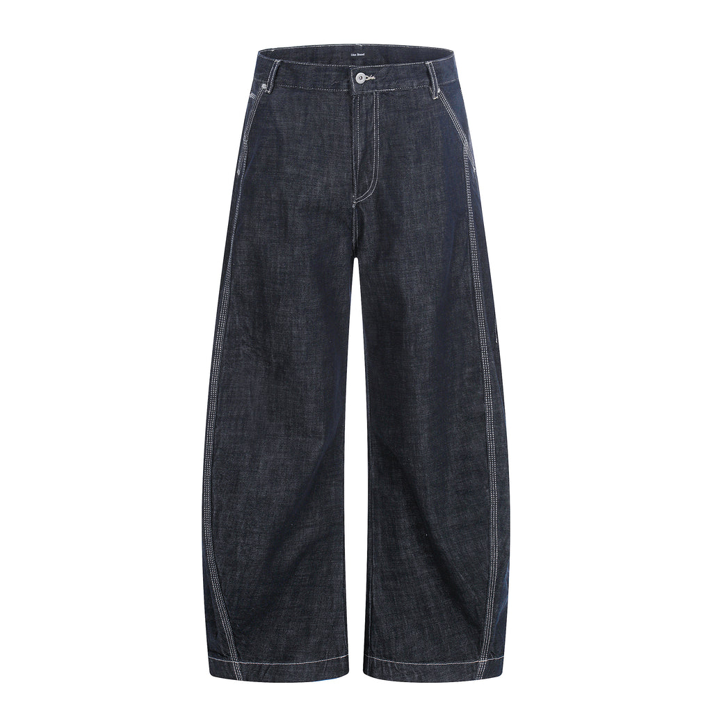 MADWIT RAW DENIM DECONSTRUCTED WIDE JEANS #GPC9781