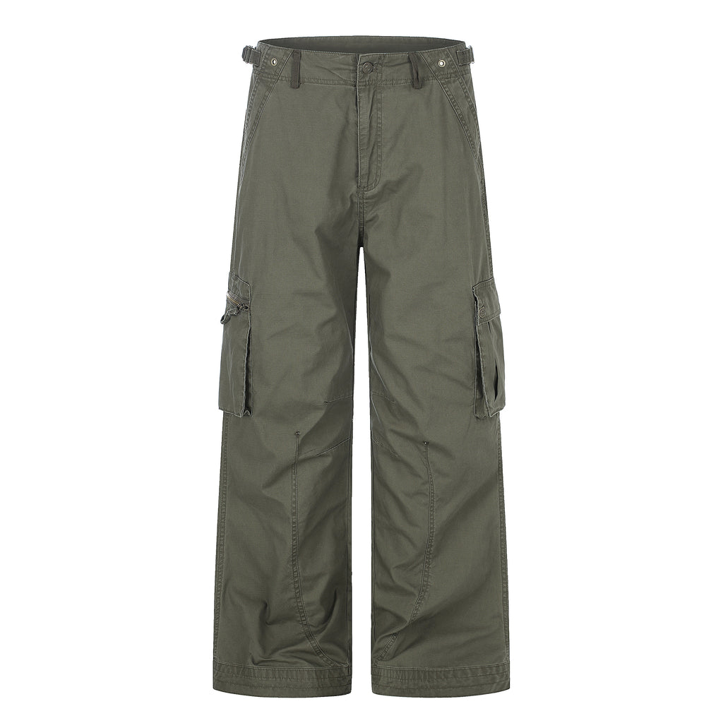 MADWITCH PANELED MULTI-POCKET CARGO PANTS #CK61019
