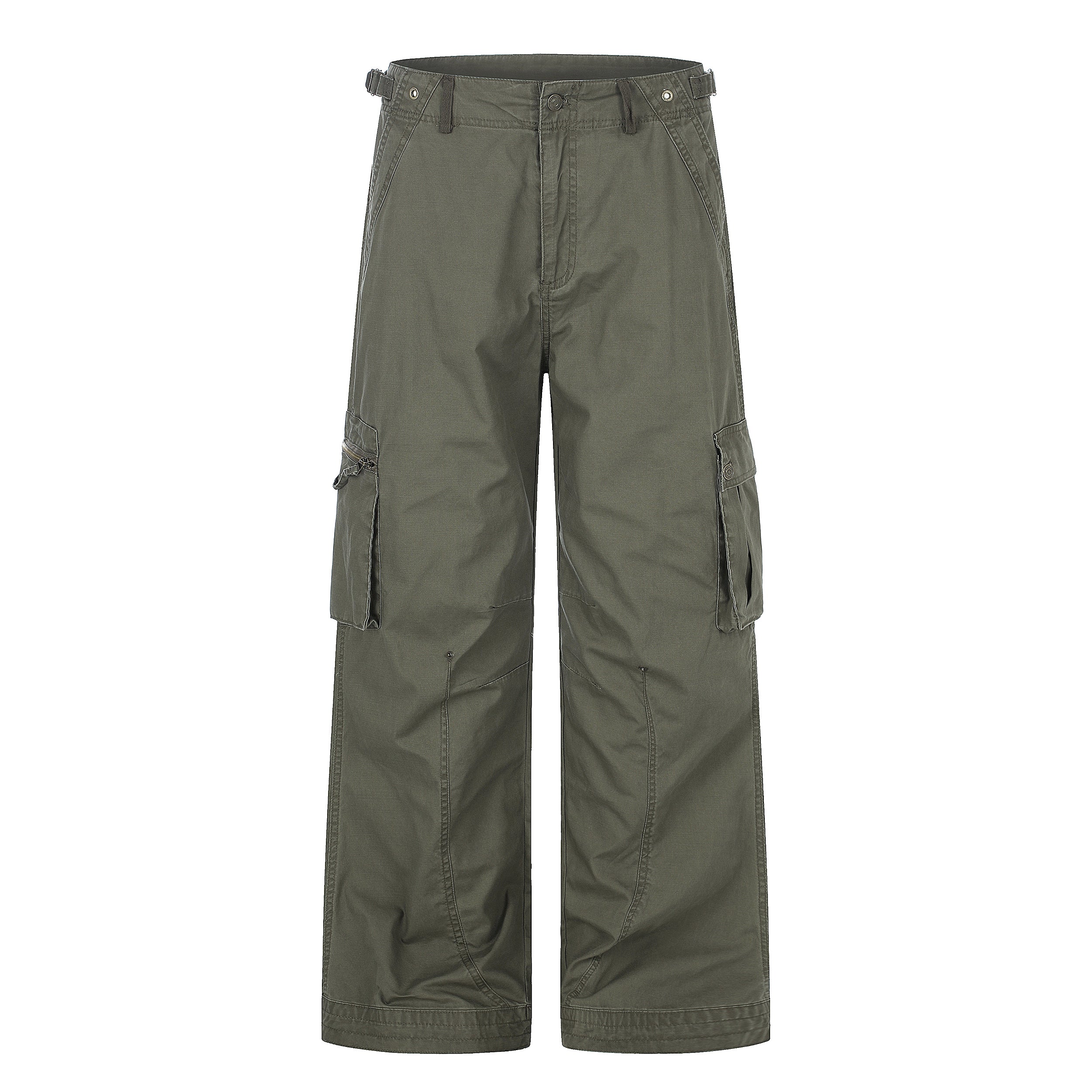MADWITCH PANELED MULTI-POCKET CARGO PANTS #CK61019