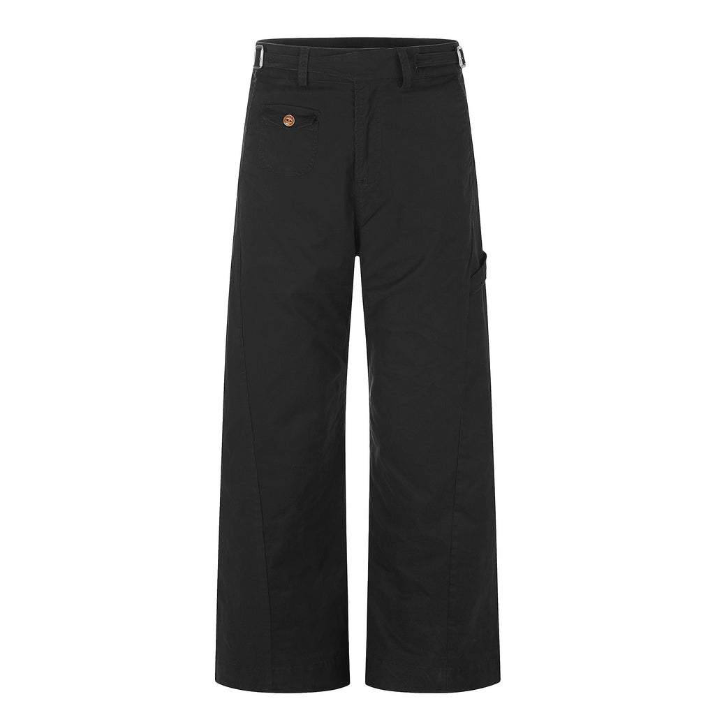 MADWITCH ADJUSTABLE WAIST CARGO WIDE-LEG PANTS #CK61012