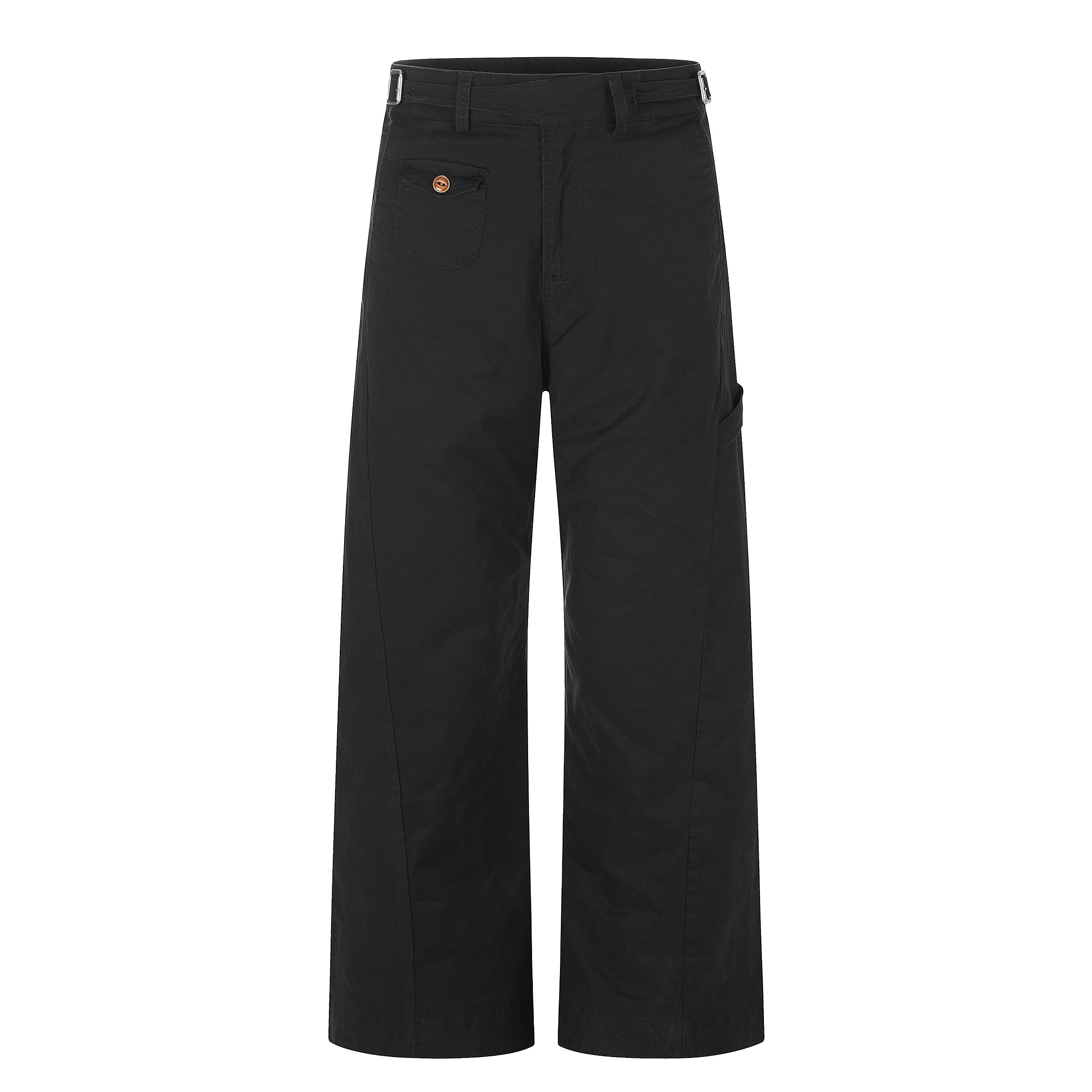 MADWITCH ADJUSTABLE WAIST CARGO WIDE-LEG PANTS #CK61012