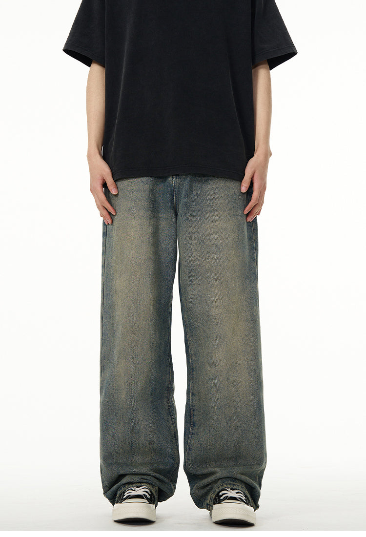 MADWITCH WIDE LEG WASHED JEANS #K8512