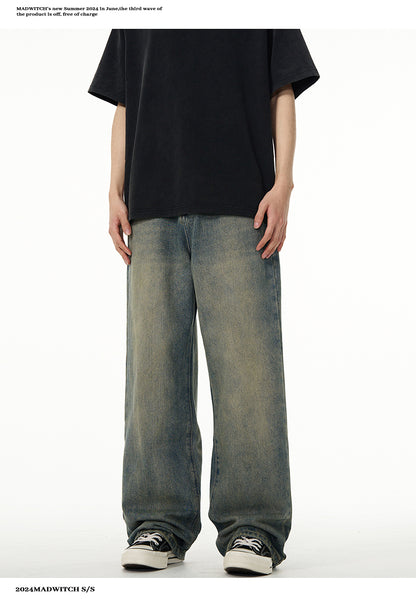 MADWITCH WIDE LEG WASHED JEANS #K8512