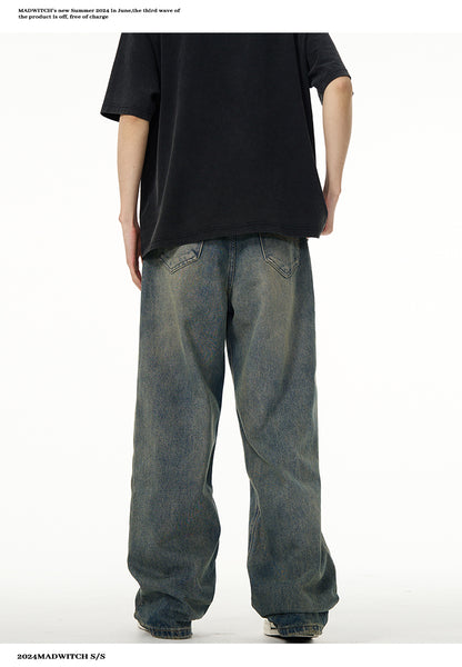 MADWITCH WIDE LEG WASHED JEANS #K8512