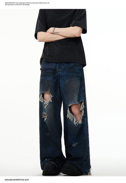 MADWITCH FRAYED RIPPED JEANS #K557