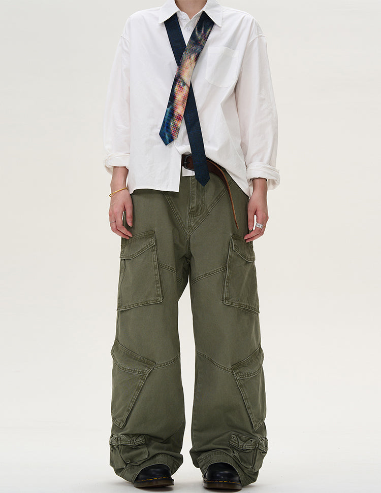 MADWITCH MULTI-POCKET CARGO PANTS #D1652