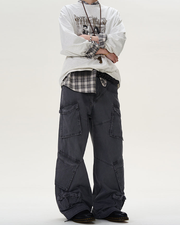 MADWITCH MULTI-POCKET CARGO PANTS #D1652