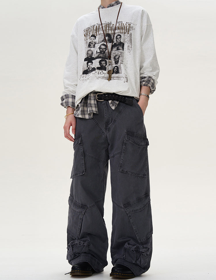 MADWITCH MULTI-POCKET CARGO PANTS #D1652
