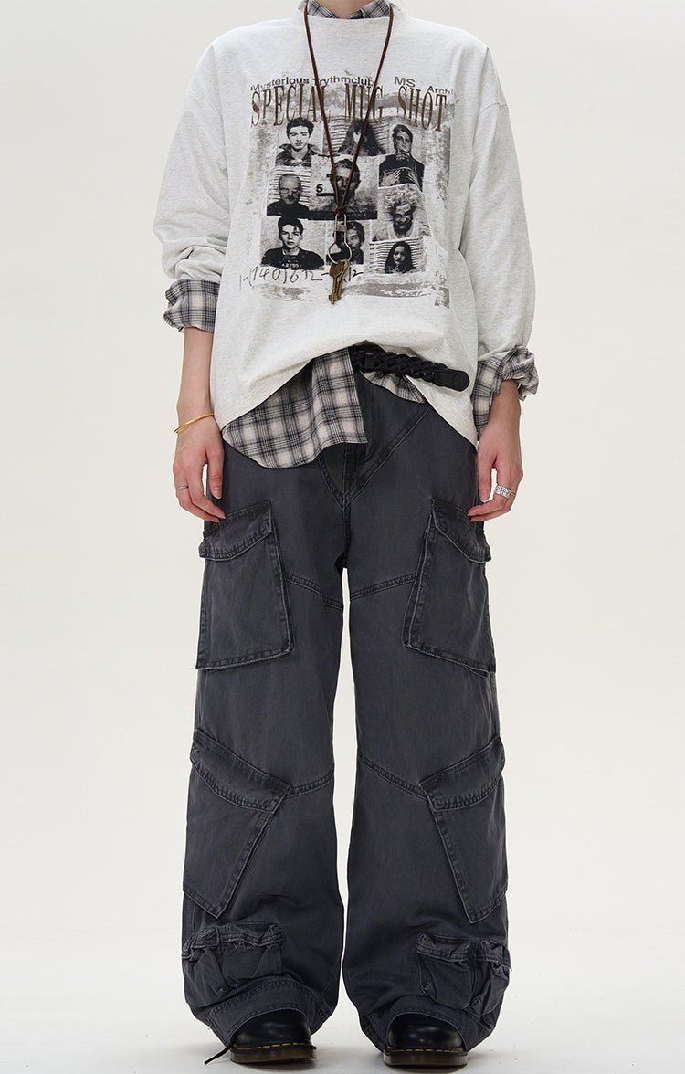 MADWITCH MULTI-POCKET CARGO PANTS #D1652