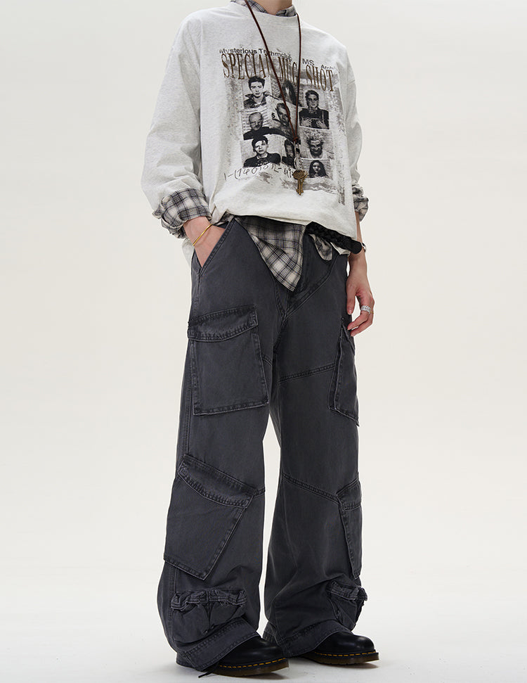 MADWITCH MULTI-POCKET CARGO PANTS #D1652