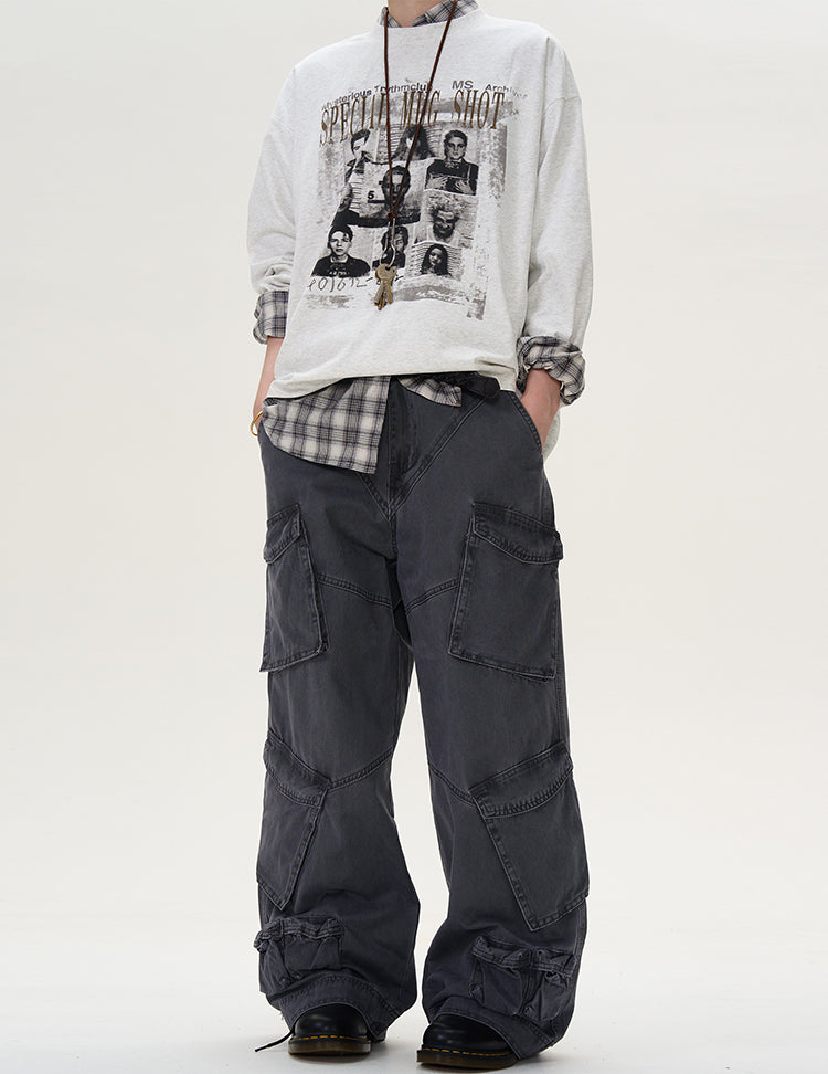 MADWITCH MULTI-POCKET CARGO PANTS #D1652
