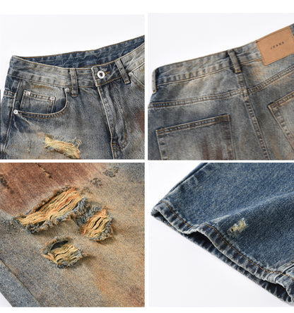 MADWITCH WASTELAND RIPPED JEANS #FX008