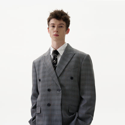 MADWITCH GREY CHECKED SUIT #NR434+