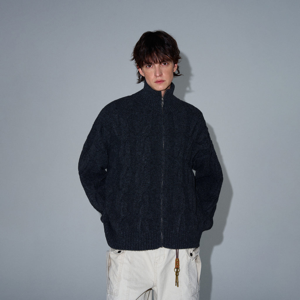 MADWITCH HALF-TURTLENECK CARDIGAN SWEATER #MY008