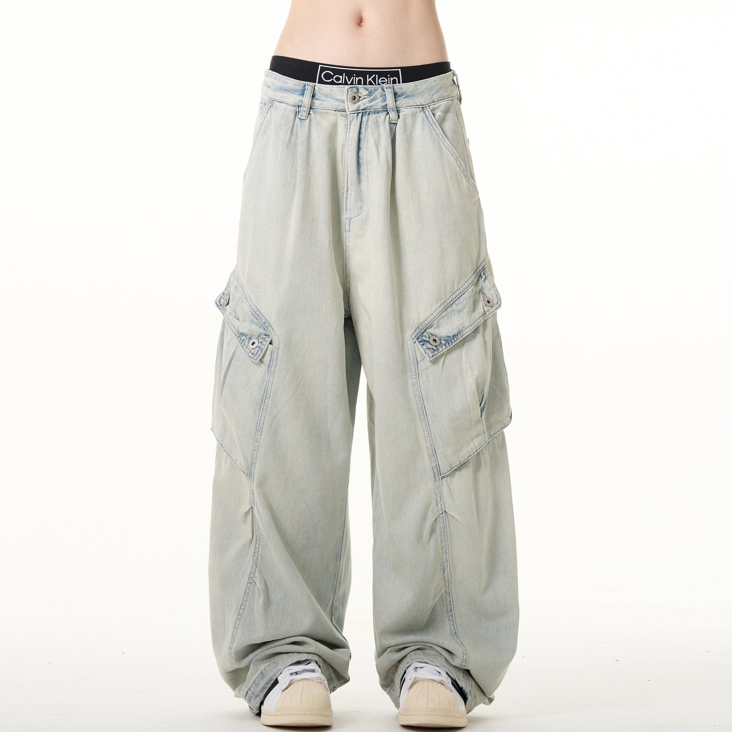 MADWITCH OVERSIZED CARGO JEANS #MD09