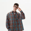 MADWITCH TIE-DYE PLAID SHIRT #NR4661