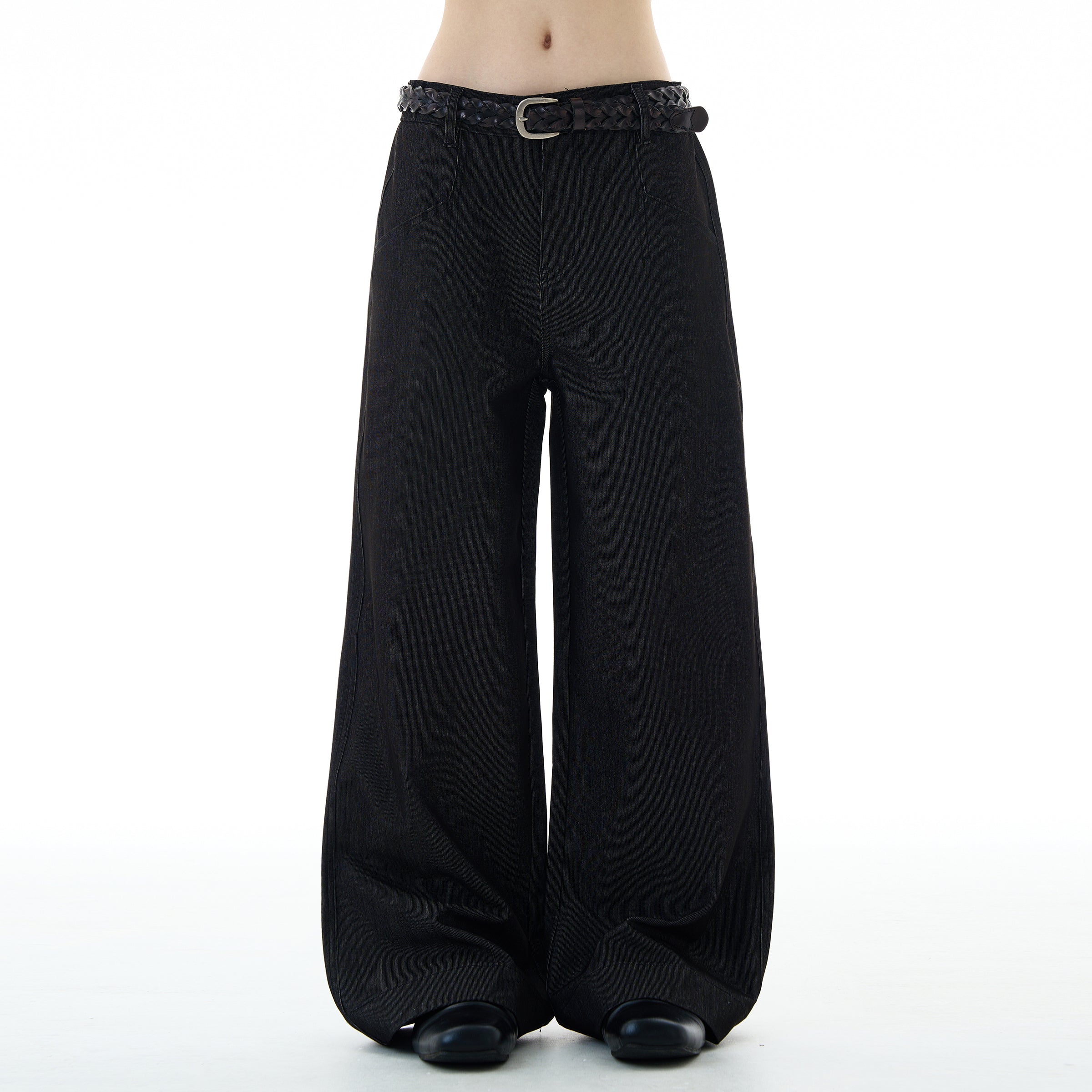 MADWITCH DRAPEY STRAIGHT DENIM PANTS #9910
