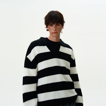 MADWITCH STRIPED KNIT SWEATER #MY407