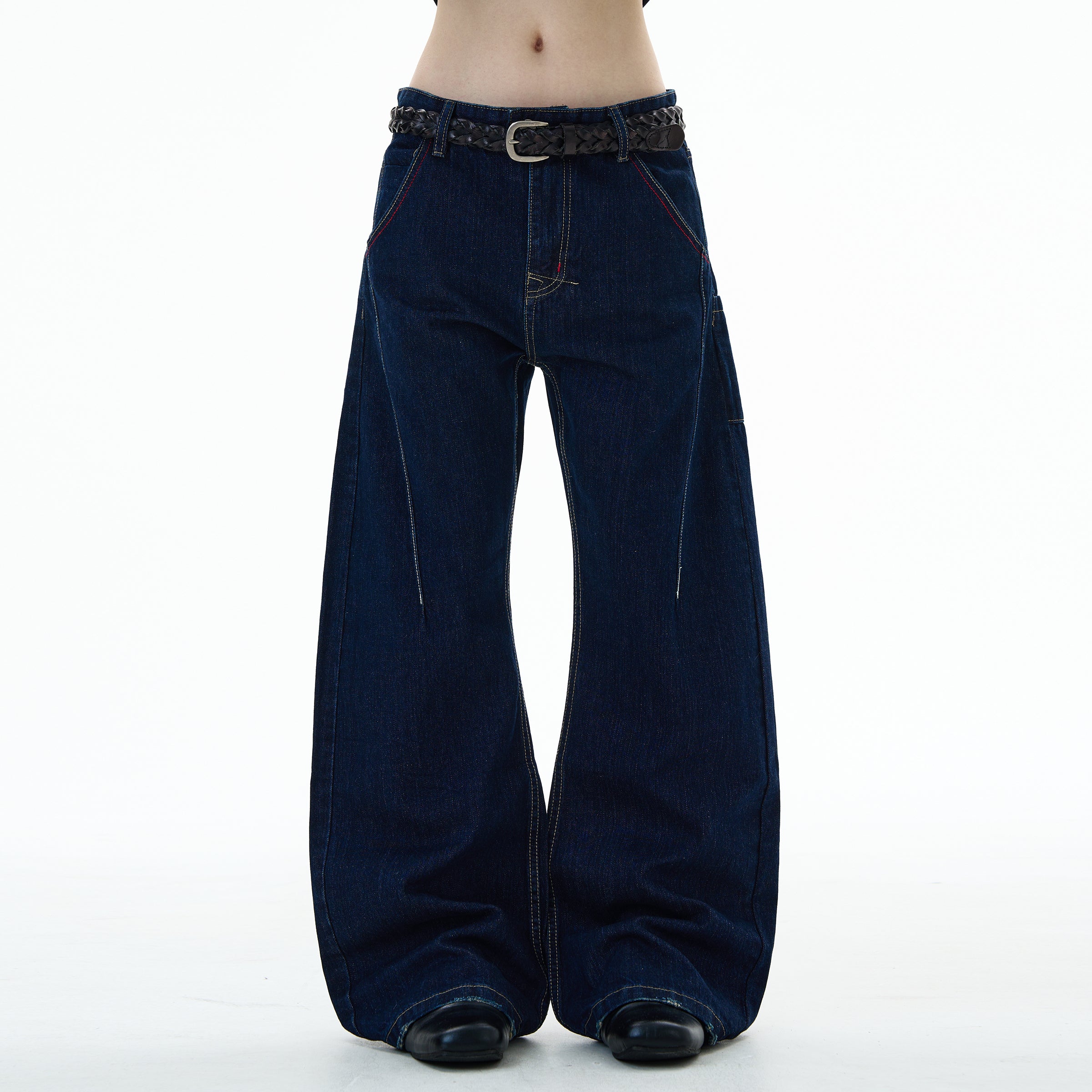 MADWITCH UNISEX CREATIVE WIDE LEG JEANS #G6843