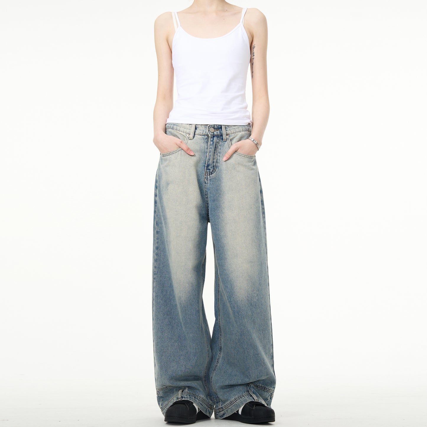 MADWITCH WASHED VINTAGE JEANS #BKJ24108