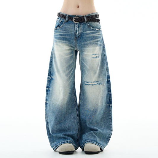 MADWITCH UNISEX INS STYLE DISTRESSED DENIM JEANS #G6867