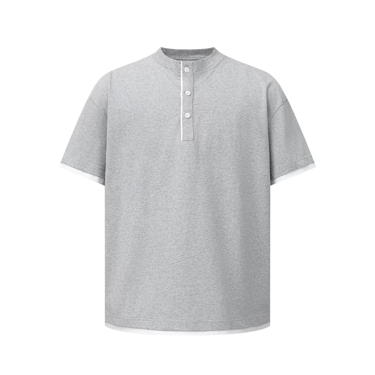 MADWITCH VINTAGE HENLEY FAUX LAYER TEE N2013 - MadWitch Store