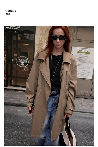 MADWITCH VINTAGE LONGLINE TRENCH COAT #G0098