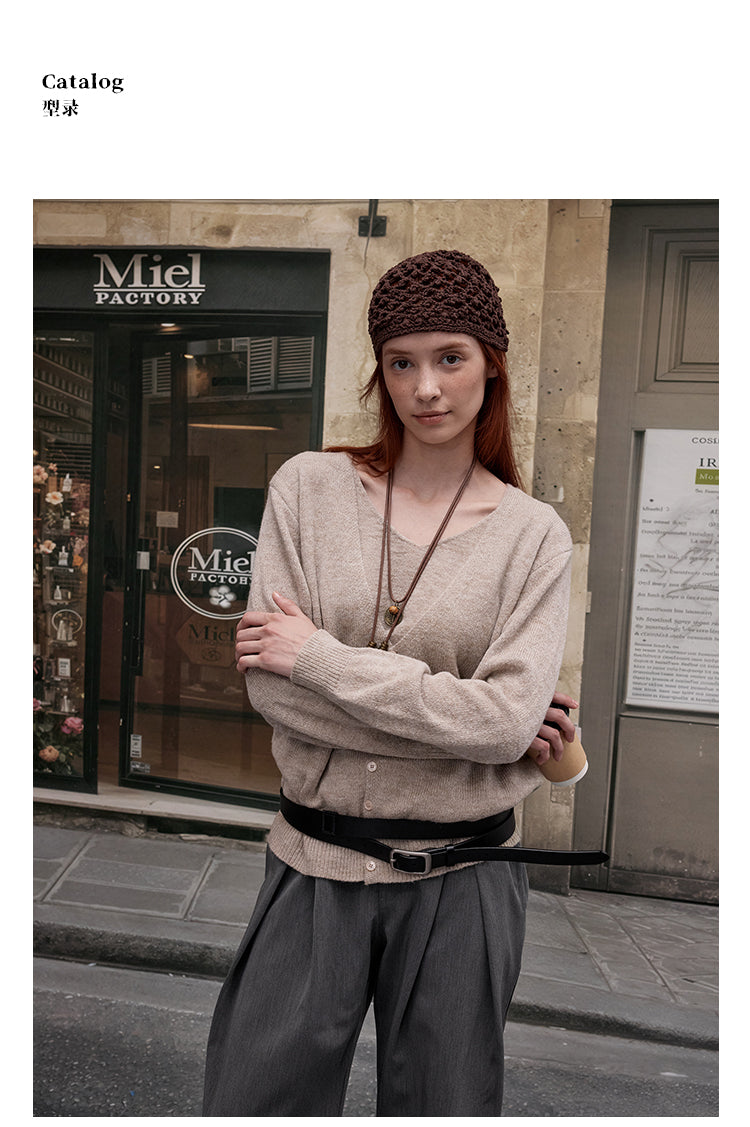 MADWITCH V-NECK KNIT SWEATER #51162