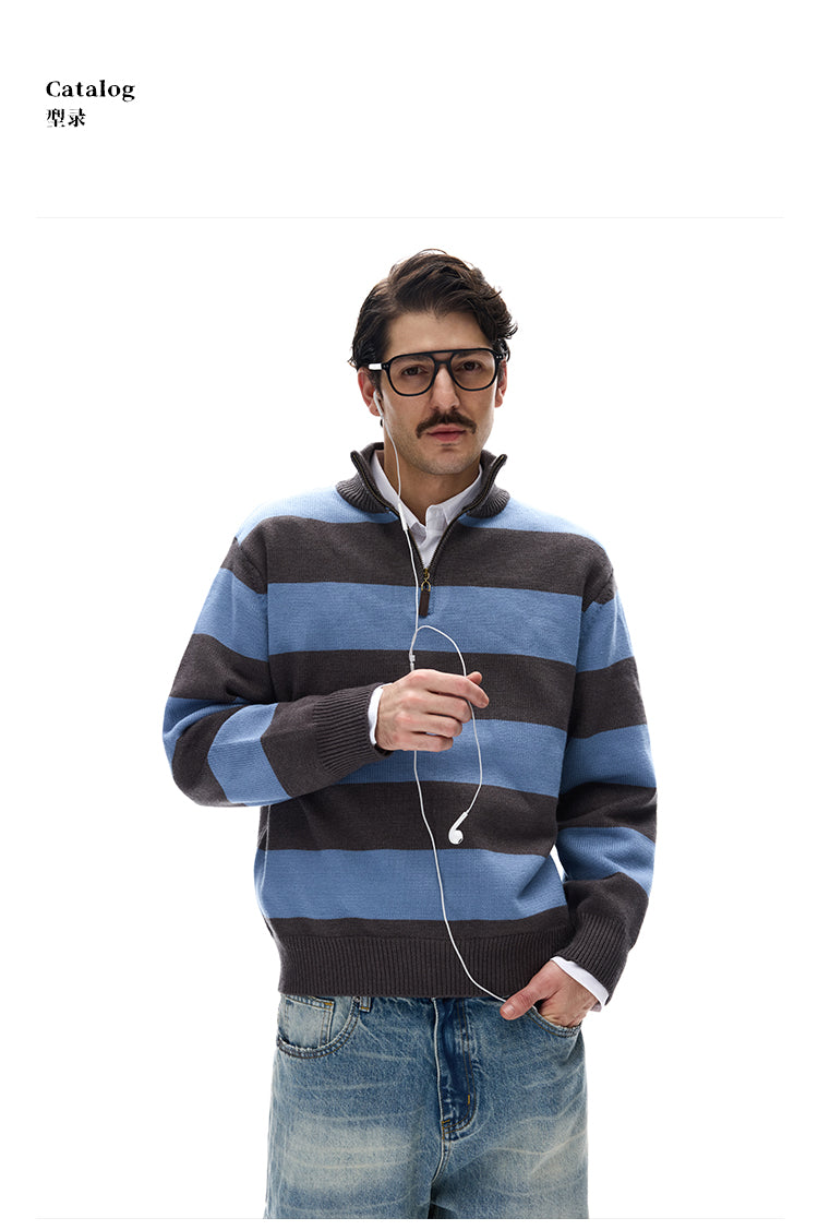 MADWITCH ZIP KNIT SWEATER #AK065